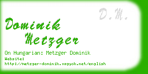 dominik metzger business card